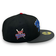 Load image into Gallery viewer, 59Fifty Indianapolis Clowns 2-Tone Black/Graphite - Green UV [MAYHEM - FREE JOKER]
