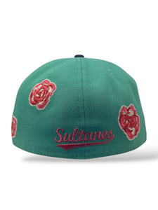 59Fifty LMB x NEWERAMX  Sultanes de Monterrey 2T Roses Clear Mint/Orchid - Rose UV