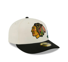 Load image into Gallery viewer, 59Fifty Chicago Blackhawks New Era Chrome 2T Tonal Floral Pre Curved Fitted Hat - Green UV

