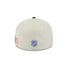 Load image into Gallery viewer, 59Fifty Chicago Blackhawks New Era Chrome 2T Tonal Floral Pre Curved Fitted Hat - Green UV
