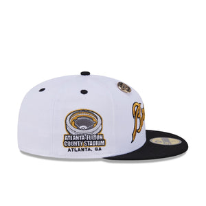 59Fifty Day Atlanta Braves 70th Anniversary 2-Tone White/Black - Gray UV