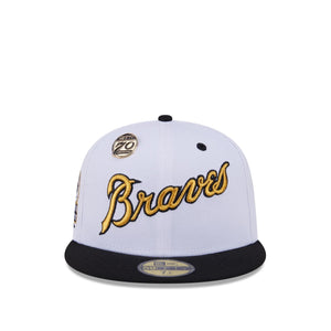 59Fifty Day Atlanta Braves 70th Anniversary 2-Tone White/Black - Gray UV