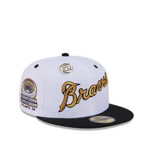 59Fifty Day Atlanta Braves 70th Anniversary 2-Tone White/Black - Gray UV