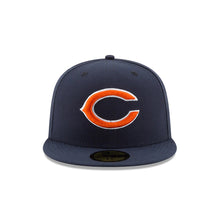 Load image into Gallery viewer, 59Fifty New Era Chicago Bears &quot;C&quot; Logo Basic Navy Fitted Hat - Grey UV
