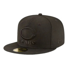 Load image into Gallery viewer, 59Fifty New Era Chicago Bears Basic Black on Black Fitted Hat - Gray UV
