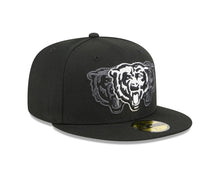 Load image into Gallery viewer, 59Fifty New Era Chicago Bears "Tri-Hit" Black/White Fitted Hat - Gray UV
