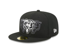 Load image into Gallery viewer, 59Fifty New Era Chicago Bears "Tri-Hit" Black/White Fitted Hat - Gray UV
