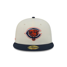 Load image into Gallery viewer, 59Fifty New Era Chicago Bears Deceptor Logo 2-Tone Chrome/Navy - Gray UV
