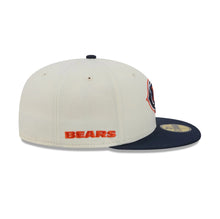 Load image into Gallery viewer, 59Fifty New Era Chicago Bears Deceptor Logo 2-Tone Chrome/Navy - Gray UV
