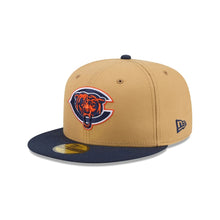Load image into Gallery viewer, 59Fifty New Era Chicago Bears Deceptor Logo 2-Tone Light Bronze/Navy - Gray UV

