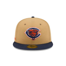 Load image into Gallery viewer, 59Fifty New Era Chicago Bears Deceptor Logo 2-Tone Light Bronze/Navy - Gray UV
