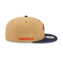 Load image into Gallery viewer, 59Fifty New Era Chicago Bears Deceptor Logo 2-Tone Light Bronze/Navy - Gray UV
