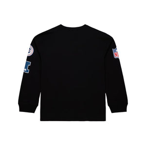 Men's Mitchell & Ness Chicago Bears Black Training Camp Vintage Logos Long Sleeve T-Shirt