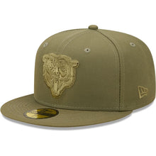 Load image into Gallery viewer, 59Fifty New Era Chicago Bears Color Pack Fitted Hat Olive - Grey UV
