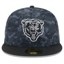Load image into Gallery viewer, 59Fifty New Era 2026 Salute to Service Chicago Bears Fitted Hat Black - Black UV
