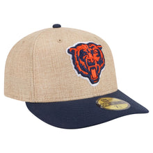 Load image into Gallery viewer, 59Fifty New Era Twine Chicago Bears Fitted Hat Tan/Navy - Gray UV
