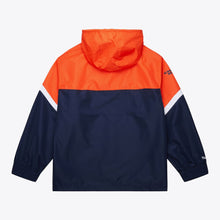 Load image into Gallery viewer, Men&#39;s Mitchell &amp; Ness Chicago Bears Navy/Orange Quarter Zip Windbreaker
