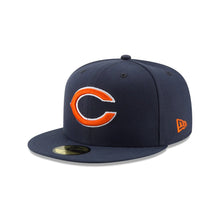 Load image into Gallery viewer, 59Fifty New Era Chicago Bears &quot;C&quot; Logo Basic Navy Fitted Hat - Grey UV
