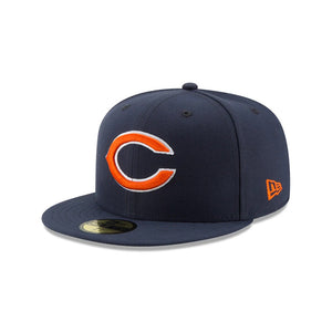 59Fifty New Era Chicago Bears "C" Logo Basic Navy Fitted Hat - Grey UV