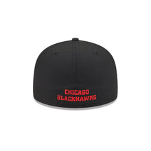 Load image into Gallery viewer, 59Fifty New Era Chicago Blackhawks Deceptor Black Fitted Hat - Gray UV
