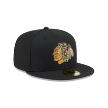 Load image into Gallery viewer, 59Fifty New Era Rhinestone Chicago Blackhawks Black - Grey UV
