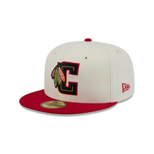 Load image into Gallery viewer, 59Fifty New Era Chicago Blackhawks Deceptor Logo 2-Tone Chrome/Red - Gray UV
