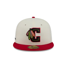 Load image into Gallery viewer, 59Fifty New Era Chicago Blackhawks Deceptor Logo 2-Tone Chrome/Red - Gray UV
