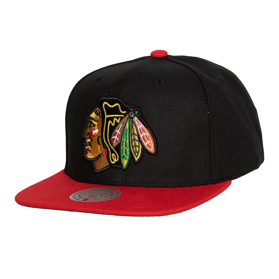 Mitchell & Ness Original Fit Chicago Blackhawks Team 2 Tone Snapback Hat - Green UV