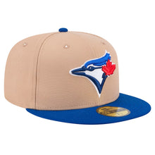 Load image into Gallery viewer, 59Fifty Toronto Blue Jays 2T Camel/Royal Fitted Hat - Gray UV
