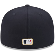 Load image into Gallery viewer, 59Fifty Atlanta Braves Navy 2025 59FIFTY Day Fitted Hat - Gold UV
