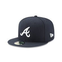 Load image into Gallery viewer, Atlanta Braves 2017 Road Authentic Collection 59Fifty Fitted On-Field - Black UV
