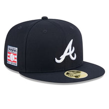 Load image into Gallery viewer, 59Fifty Atlanta Braves Navy 2025 Hall of Fame Fitted Hat - Green UV
