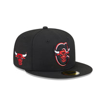 Load image into Gallery viewer, 59Fifty New Era Chicago Bulls Deceptor Black Fitted Hat - Gray UV
