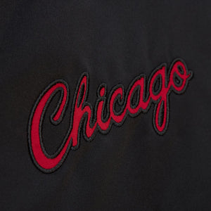 Mitchell & Ness Men's Chicago Bulls Hardwood Classics Blackout Collection Satin Full Snap
