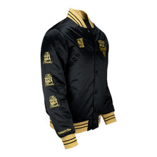Load image into Gallery viewer, Mitchell &amp; Ness Men&#39;s Chicago Bulls MVP Hardwood Classic Black/Gold Satin Full Snap
