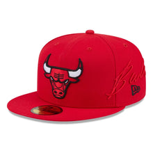 Load image into Gallery viewer, 59Fifty New Era Chicago Bulls Side Script Red - Grey UV
