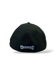 [HOUNDS DOG FACE] 59Fifty Low Profile New Era Hounds Fitted Hat Sky Blue/Black - Grey UV
