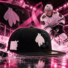 Load image into Gallery viewer, [BCA FEATHERS] 59Fifty NHL Chicago Blackhawks Black - Pink UV
