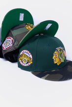 Load image into Gallery viewer, 59Fifty NHL Chicago Blackhawks &quot;Chicago Stadium&quot; 2-Tone Dark Green/Woodland Camo - Green UV
