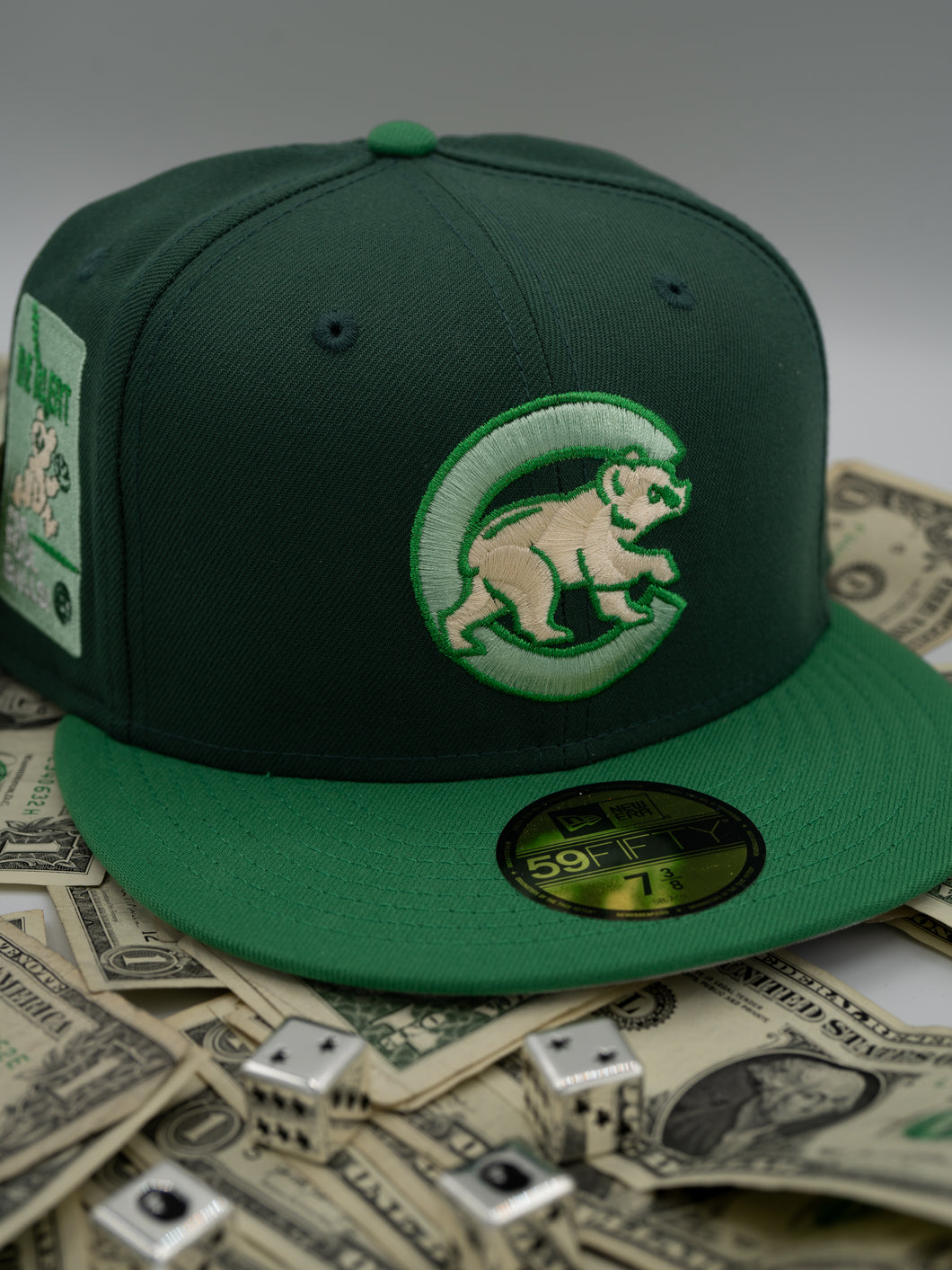 [CASH CUBS] 59Fifty Chicago Cubs Be Alert Dark Green/Kelly Green - Grey UV