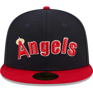 59Fifty California Angels Retro Jersey Script Navy/Red - Green UV