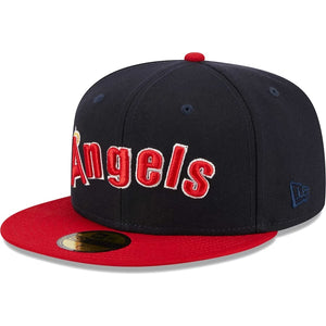 59Fifty California Angels Retro Jersey Script Navy/Red - Green UV