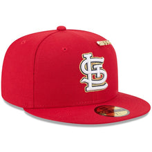 Load image into Gallery viewer, 59Fifty St. Louis Cardinals Red 2025 59FIFTY Day Fitted Hat - Gold UV
