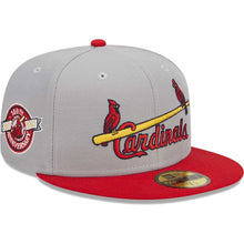 Load image into Gallery viewer, 59Fifty St. Louis Cardinals Retro Jersey Script Gray/Red - Green UV
