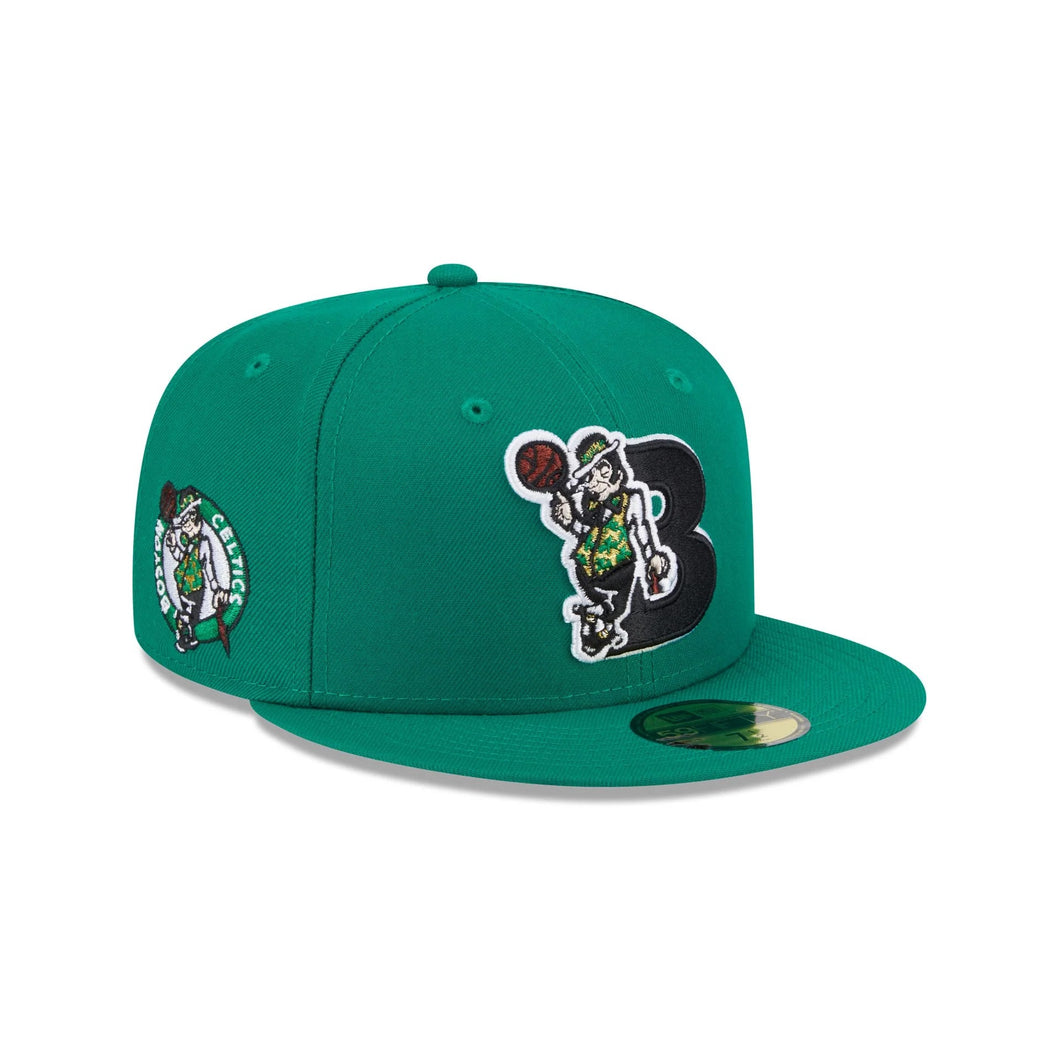 59Fifty New Era Boston Celtics Deceptor Green Fitted Hat - Gray UV