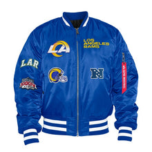 Load image into Gallery viewer, Los Angeles Rams X New Era X Alpha Industries MA-1 Bomber Jacket
