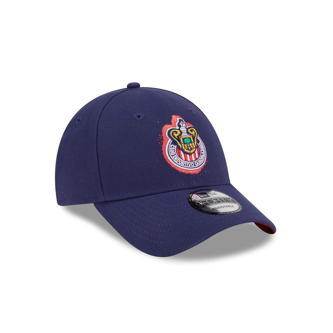 Liga MX 9Forty Snapback Spray Paint Chivas De Guadalajara Navy - Red UV