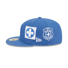 Load image into Gallery viewer, 59Fifty New Era Liga MX Club de Futbol Cruz Azul Indigo - Gray UV
