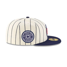 Load image into Gallery viewer, 59Fifty Liga MX Cruz Azul RETRO Pinstripe Chrome/Lt Navy - Lt Navy UV
