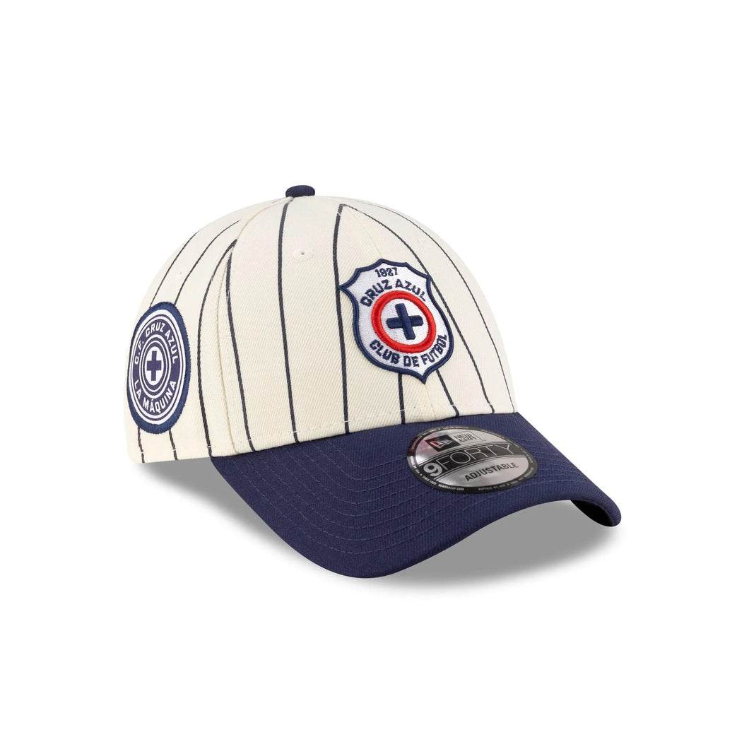 Liga MX 9Forty Adjustable Snapback Cruz Azul 2T White/Navy - Navy UV